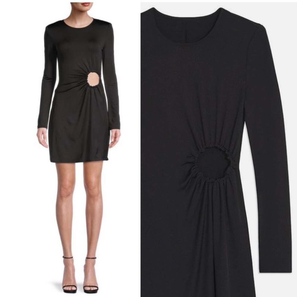 Danielle Bernstein Cocktail Long Sleeve Circle Cut Out Mini Dress